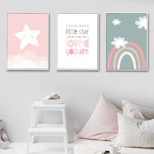 Load image into Gallery viewer, Star, Rainbow and Quote Prints