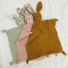 Load image into Gallery viewer, Dusty Pink Muslin Bunny Comforter