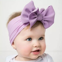 Load image into Gallery viewer, Large Bow Polycotton Stretch Headbands (8 Colours)