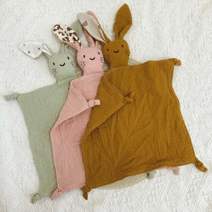 Mustard Muslin Bunny Comforter