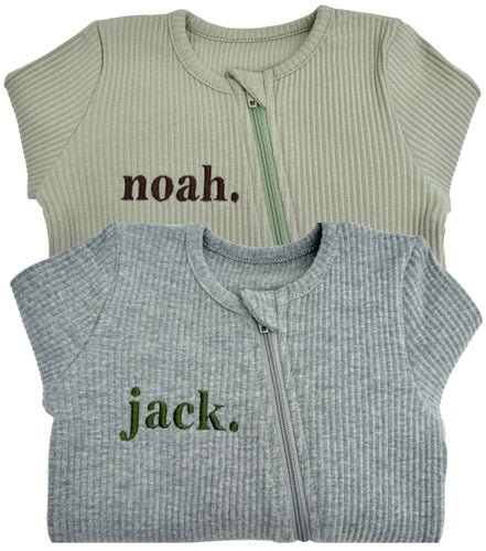 Dove Grey Zip Sleepsuit