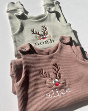 Load image into Gallery viewer, Christmas Reindeer Dungarees