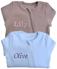 Load image into Gallery viewer, White Zip Sleepsuit