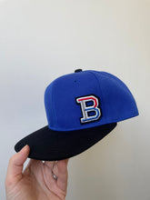 Load image into Gallery viewer, Blue/Black Junior Snapback - Personalised or Plain
