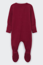 Load image into Gallery viewer, Claret Red Zip Sleepsuit