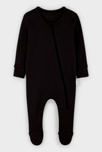 Load image into Gallery viewer, Black Zip Sleepsuit