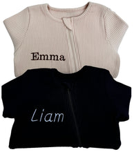 Load image into Gallery viewer, Black Zip Sleepsuit