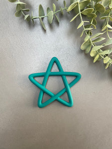 Teal Silicone Teething Star