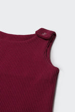 Load image into Gallery viewer, Claret Red Dungarees
