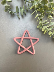 Pink Silicone Teething Star