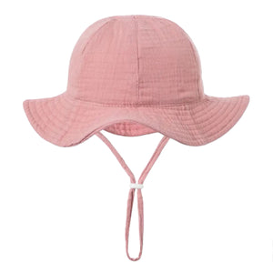 Dusty Pink Baby Sun Hat