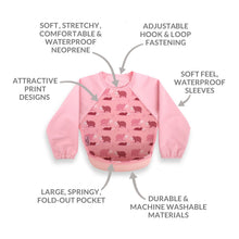 Load image into Gallery viewer, Weaning Bib with Sleeves - Hippos UltraBib