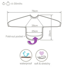 Load image into Gallery viewer, Weaning Bib with Sleeves - Foxes UltraBib