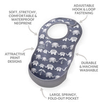 Load image into Gallery viewer, Weaning Bib - Elephants UltraBib