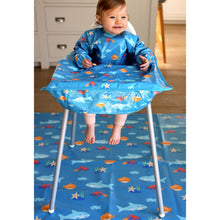 Load image into Gallery viewer, Wipeezee Splash Mat - Turquoise Blue Sea Creatures