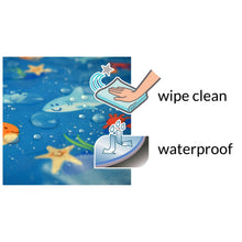 Load image into Gallery viewer, Wipeezee Splash Mat - Turquoise Blue Sea Creatures