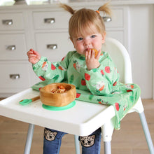 Load image into Gallery viewer, Wipeezee Coverall Bib - Green Bunny &amp; Veg