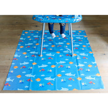 Load image into Gallery viewer, Wipeezee Splash Mat - Turquoise Blue Sea Creatures