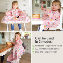 Load image into Gallery viewer, Wipeezee Coverall Bib - Pink Yummy Treats