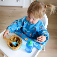 Load image into Gallery viewer, Wipeezee Coverall Bib - Turquoise Sea Creatures