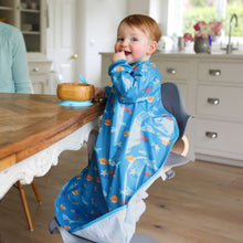 Load image into Gallery viewer, Wipeezee Coverall Bib - Turquoise Sea Creatures