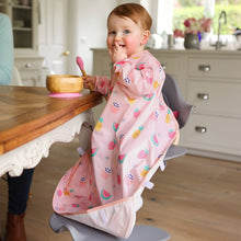 Load image into Gallery viewer, Wipeezee Coverall Bib - Pink Yummy Treats