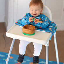 Load image into Gallery viewer, Wipeezee Coverall Bib - Turquoise Sea Creatures