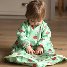 Load image into Gallery viewer, Wipeezee Coverall Bib - Green Bunny &amp; Veg