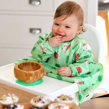 Load image into Gallery viewer, Wipeezee Coverall Bib - Green Bunny &amp; Veg