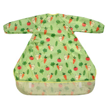 Load image into Gallery viewer, Wipeezee Coverall Bib - Green Bunny &amp; Veg