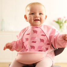 Load image into Gallery viewer, Weaning Bib with Sleeves - Hippos UltraBib