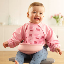 Load image into Gallery viewer, Weaning Bib with Sleeves - Hippos UltraBib