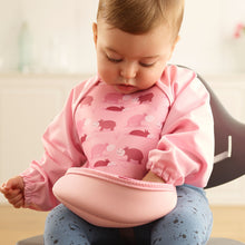 Load image into Gallery viewer, Weaning Bib with Sleeves - Hippos UltraBib