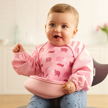 Load image into Gallery viewer, Weaning Bib with Sleeves - Hippos UltraBib