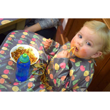 Load image into Gallery viewer, Wipeezee Coverall Bib - Grey Happy Fruit