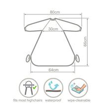 Load image into Gallery viewer, Wipeezee Coverall Bib - Grey Happy Fruit