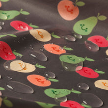 Load image into Gallery viewer, Wipeezee Coverall Bib - Grey Happy Fruit