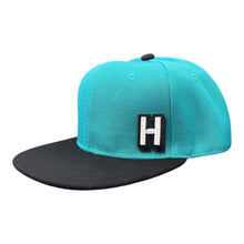 Load image into Gallery viewer, Turquoise/Black Junior Snapback - Personalised or Plain