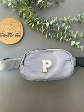 Load image into Gallery viewer, Kids Grey Bum Bag with Initial Patch