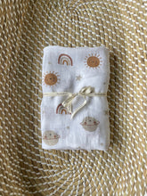 Load image into Gallery viewer, Sunshine and Rainbows Muslin Swaddle
