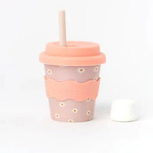Load image into Gallery viewer, Pink Daisy Babychino Cup 4oz (Straws Sold Separately)