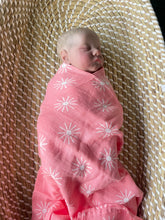 Load image into Gallery viewer, Pink Sunbeam Muslin Swaddle