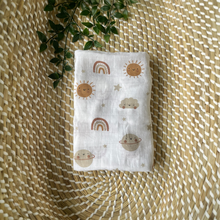 Load image into Gallery viewer, Sunshine and Rainbows Muslin Swaddle