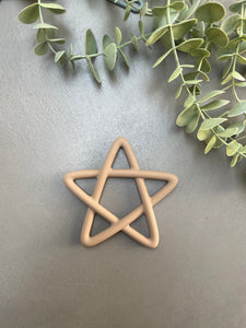 Taupe Silicone Teething Star