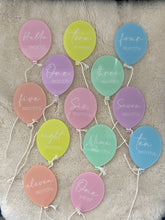 Load image into Gallery viewer, Acrylic Milestone Balloons
