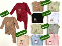 Load image into Gallery viewer, Christmas Reindeer Zip Sleepsuit