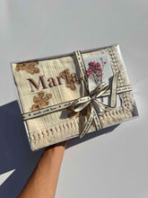 Load image into Gallery viewer, Taupe Personalized Muslin 100% Cotton Blanket