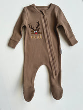 Load image into Gallery viewer, Christmas Reindeer Zip Sleepsuit