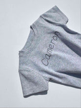Load image into Gallery viewer, Essential Grey Premium Crewneck Personalised T-shirt