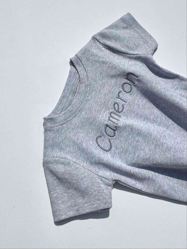 Essential Grey Premium Crewneck Personalised T-shirt